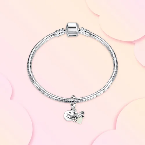 Vista 2 de Annmors Dream Catcher Fireworm Love Charm fit Bracelet 925 Sterling Silver Pendant for European Necklace Jewelry