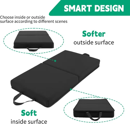 Vista 5 de Cojín de rodilla impermeable plegable grueso para yoga