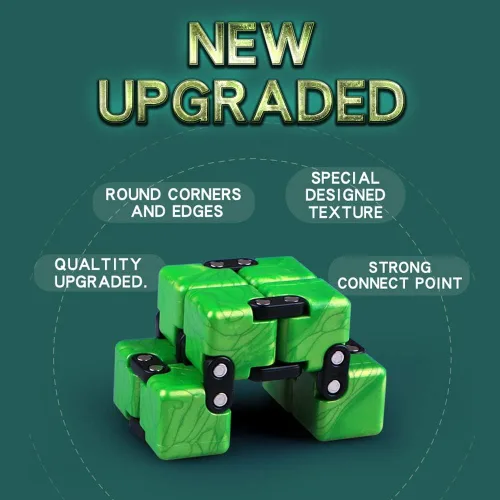 Vista 2 de QIYI - Pequeño elefante dorado actualizado juguete Infinity Cube Fidget, genial Mini Gadget, el mejor para aliviar el estrés y la ansiedad y matar