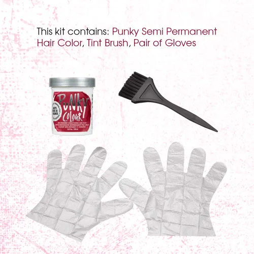 Vista 6 de Punky Colour Box Kit Cherry on Top - Tinte semipermanente para el cabello, vegano, sin crueldad, dura hasta 35 lavados