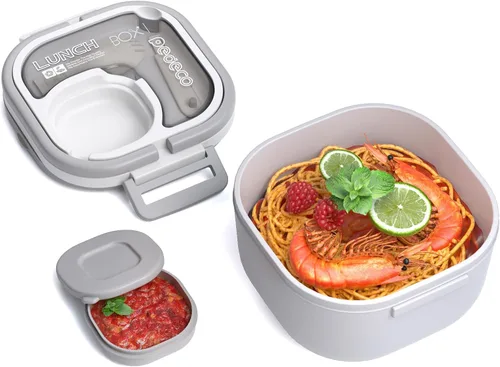 Vista 10 de PEDECO - Caja azul individual Bento, utensilios divisores extraíbles, aptos para microondas Single compartment w/ removable divider Customize