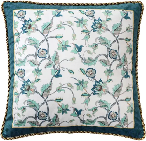 Vista 93 de patdrea Funda de almohada de terciopelo francés de diseño, 18 x 18 pulgadas Aviario