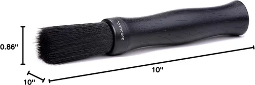 Vista 5 de Normcore Barista Brush - Cepillo de Limpieza de Posos de Café - Cepillo de Café con Mango de Madera de Roble Teñido Negro Natural - Cepillo