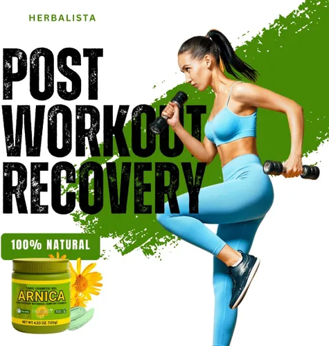 Vista 3 de Arnica Gel tópico extra fuerte 4.23 oz (125 g), gel botánico natural de alta potencia de absorción rápida para músculos y articulaciones, terapia