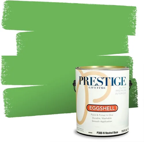 Vista 115 de PRESTIGE Pintura exterior e imprimación en uno, aloe, plano, 1 galón