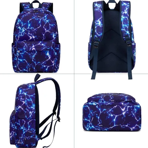 Vista 2 de Meisohua Mochila escolar para niñas y niños, mochila para niñas y niños, mochila escolar primaria, mochila casual para niños y niñas, Azul