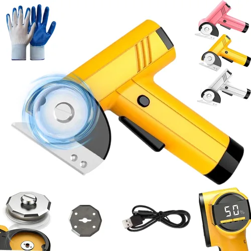 Vista 13 de Rechargeable High-Speed Cardboard Cutter, Cordless Electric Scissors, Automatic Cardboard Box Cutter with Safety Lock, 4-Speed Adjustment, Rotary