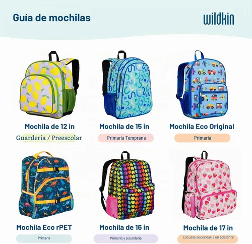 Vista 8 de Wildkin - Mochila de 15 pulgadas para niños, monstruos