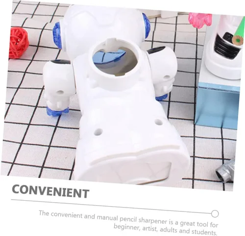 Vista 9 de Tofficu Sacapuntas robótico para niños, 2 uds, sacapuntas para niños, sacapuntas portátil Kidzrobotix, sacapuntas para estudiantes, uso automático