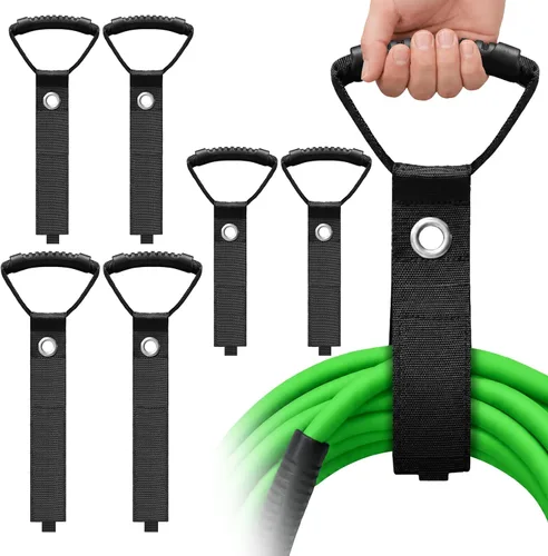 Vista 12 de Swingers Extension Cord Holder, 17" Heavy-Duty Storage Straps with 6 Pack