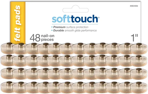 Vista 11 de SoftTouch Deslizadores redondos de fieltro para clavos de 1 pulgada, almohadillas protectoras de fieltro resistentes para muebles de madera y Negro