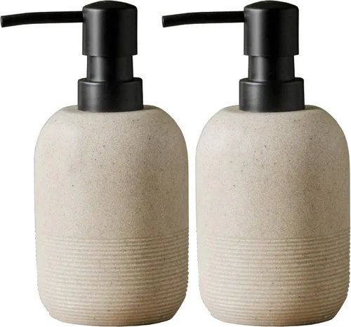 Vista 11 de Dispensador de Jabón GalDal Beige, Dispensador de Loción de Manos para Encimera de Baño, Dispensador de Jabón para Cocina.