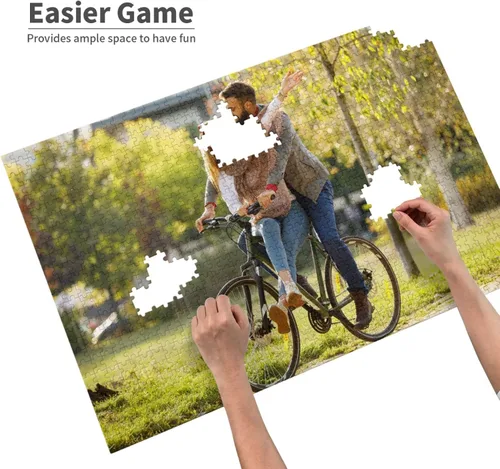 Vista 3 de Rompecabezas personalizados a partir de fotos, rompecabezas personalizado de 300/500/1000 piezas, rompecabezas de madera personalizados para adultos