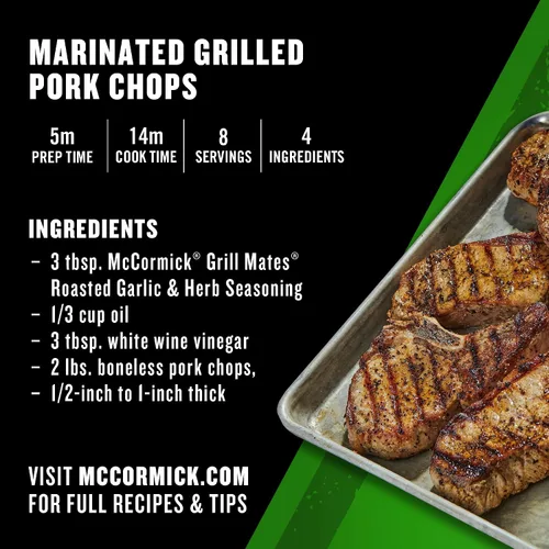 Vista 10 de McCormick Grill Mates - Condimento de ajo asado y hierbas, 2.75 onzas