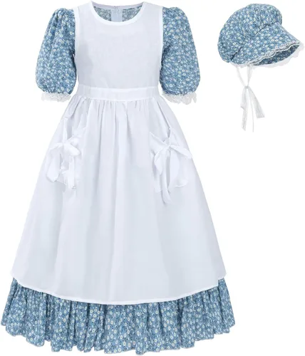 Vista 121 de Nuoqi - Vestidos de pionera para niñas, disfraz colonial
