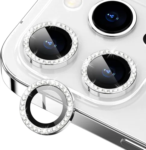 Vista 52 de Protector de lente de cámara para iPhone 15 Pro/iPhone 15 Pro Max, anillo de metal individual, dureza 9H, protector a prueba de arañazos, accesorios