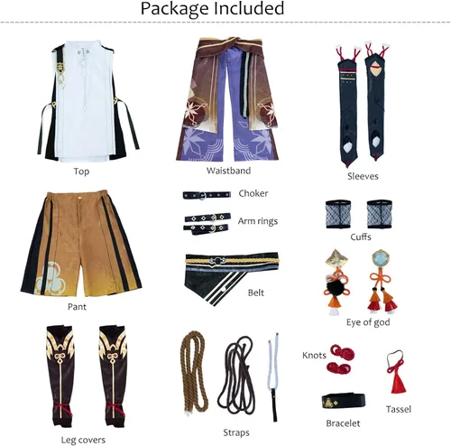 Vista 4 de CR ROLECOS Genshin Impact Cosplay Costume Outfit Halloween Party Suit
