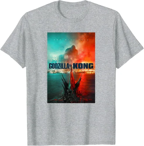 Vista 32 de Godzilla vs Kong - Camiseta oficial con póster, Negro