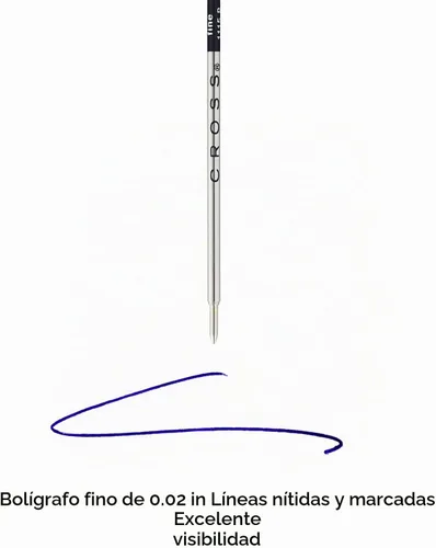 Vista 4 de Cross Recambio de tinta para bolígrafo - Azul Fino - 8512