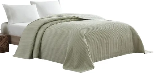 Vista 18 de Beatrice Home Fashions Colcha de chenilla Channel, King, color azul