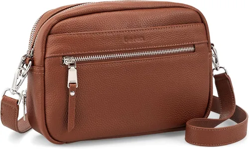 Vista 12 de befen Bolsos cruzados de cuero genuino para mujeres, carteras con billetera RFID incorporada para mujeres, bolso de hombro para cámara, carteras