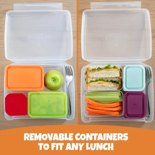 Vista 5 de BENTOLOGY - Lonchera Bento a prueba de fugas con 5 recipientes extraíbles - Fruta/Multicolor