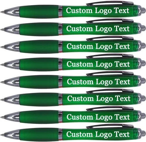 Vista 10 de Personalized Ballpoint Pens with Name for Events, Pink, 50 Pcs Custom Promotional Logo, Customized for Church, Wedding, Business, Reunion, Bank