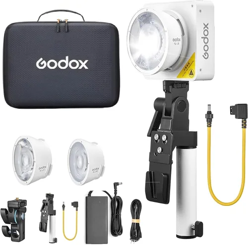 Vista 10 de Godox ML100Bi - Luz de video LED de mano de 120 W con reflector de lente de 15 ° 2800K-6500K TLCI 98+/CRI 97+ Fotografía portátil de mano (ML100 Bi)