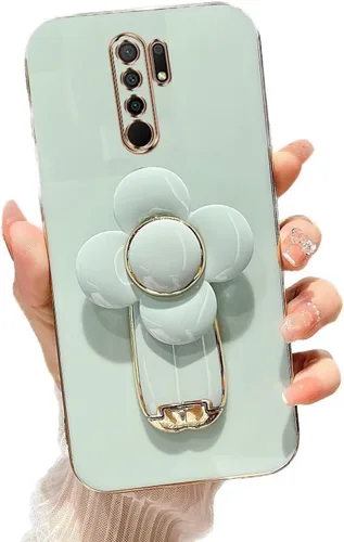 Vista 28 de Miagon - Funda con soporte para Xiaomi Redmi A1, galvanizado suave TPU protector delgado a prueba de golpes con molinete giratorio soporte de flores