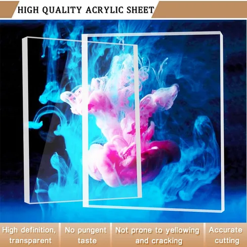 Vista 5 de Hoja de plexiglás acrílico transparente ADTDA, hoja de vidrio acrílico de 1/4" de grosor (6mm), hoja de plexiglás para proyectos de manualidades