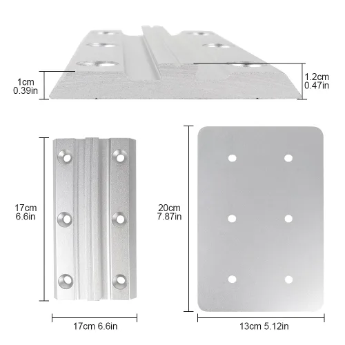 Vista 3 de Soporte de placa de montaje de base de mesa para caravana, soporte de aluminio ajustable giratorio para cámper, autocaravana, caravana