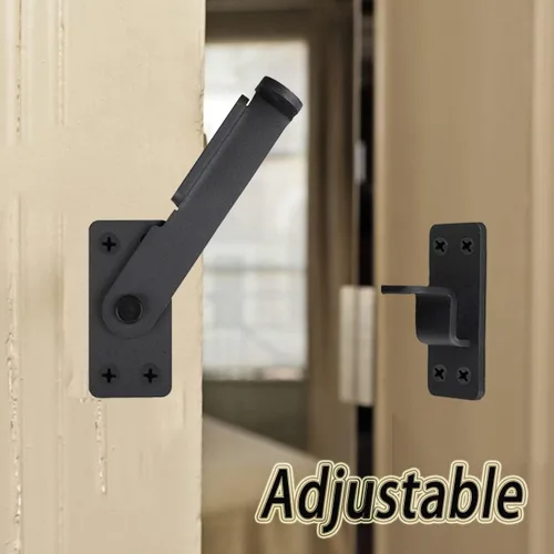 Vista 6 de Pestillo de puerta abatible, cerradura de pestillo resistente para valla de madera, cerradura de cerrojo de puerta de seguridad con orificio