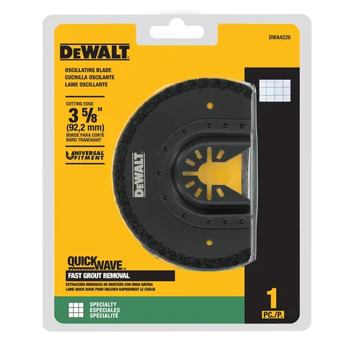 Vista 4 de DEWALT DWA4220, hoja de carburo oscilante para quitar lechada, corte rápido