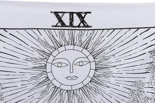 Vista 3 de Popular Handicrafts Tarot The Sun Tapestry - Colgante de pared medieval para decoración del hogar