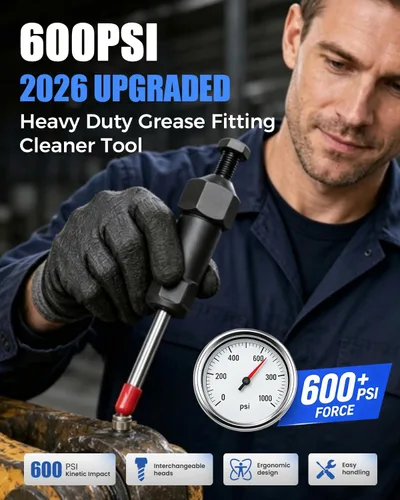 Vista 2 de Herramienta limpiadora de ajuste de grasa resistente, herramienta de desatascamiento de grasa resistente de 600 PSI, ayuda a limpiar obstrucciones