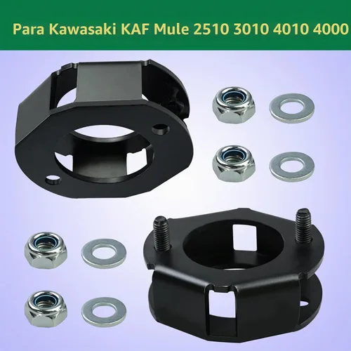 Vista 8 de Kit de 2 piezas de espaciadores delanteros de elevación de 2" para nivelación compatibles con Kawasaki Mule 1990-2019 2500 2510 3000 3010 4010 4000