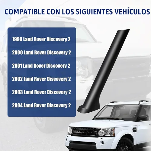 Vista 3 de Moldeo de panel exterior para pilar de parabrisas compatible con Land Rover Discovery 2 1999-2004 reemplaza DCB500060PMA DCB500070PMA