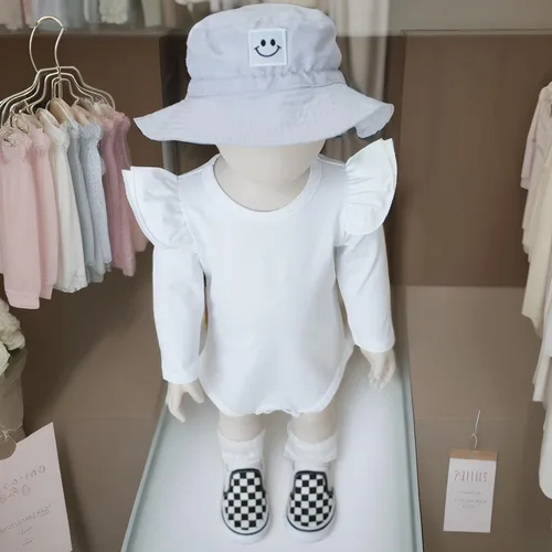 Vista 5 de Camisa con volantes de algodón de calidad para bebé niña