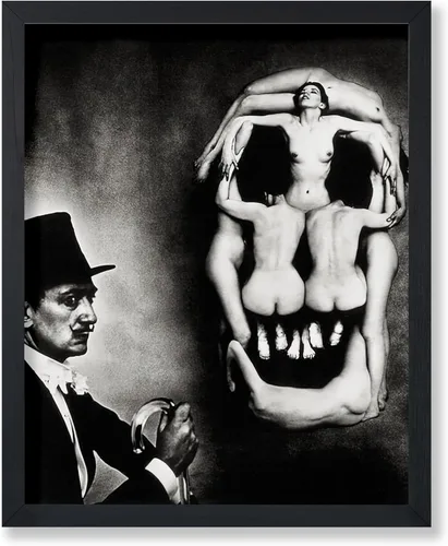 Vista 25 de Poster Master Póster vintage – Impresión de pintura de bailarina en la cabeza de la muerte – Arte surrealismo – Regalo gótico para él, ella