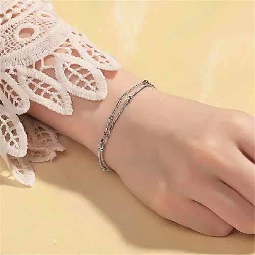 Vista 4 de Pulseras de plata de ley 925 para mujeres y adolescentes, con dije de corazón, modernas e ideales para regalo de joyería
