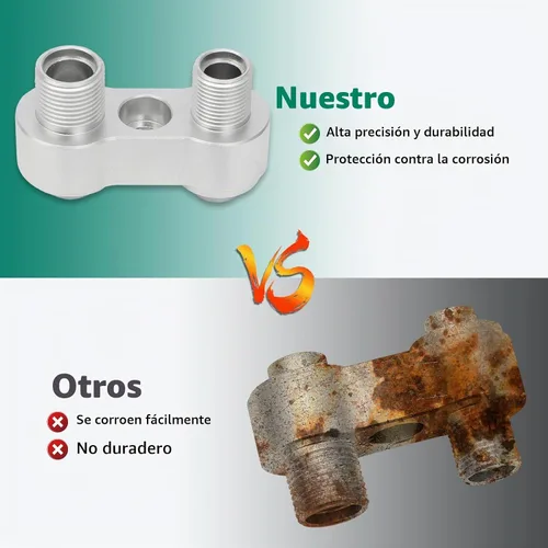 Vista 6 de Motoparty Adaptador de compresor de CA para montaje LS GM R4 - #8 3/4-16#10