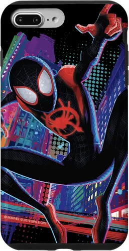Vista 12 de Marvel Spider-Man Into The Spider-Verse Miles Morales City - Carcasa para iPhone 17