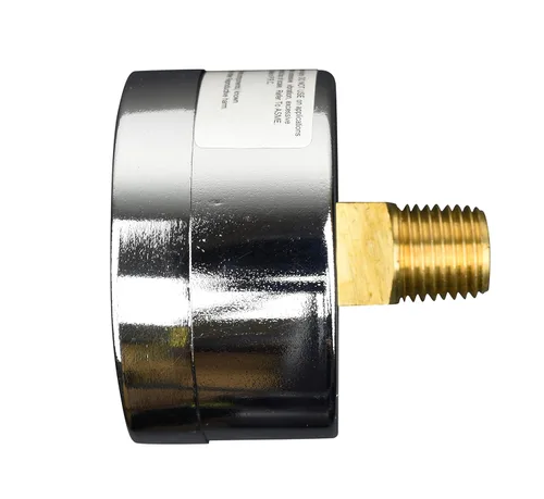 Vista 2 de Manómetro de 2", caja de acero cromado, seco, 0-5000 psi/kPa, montaje trasero 1/4" NPT