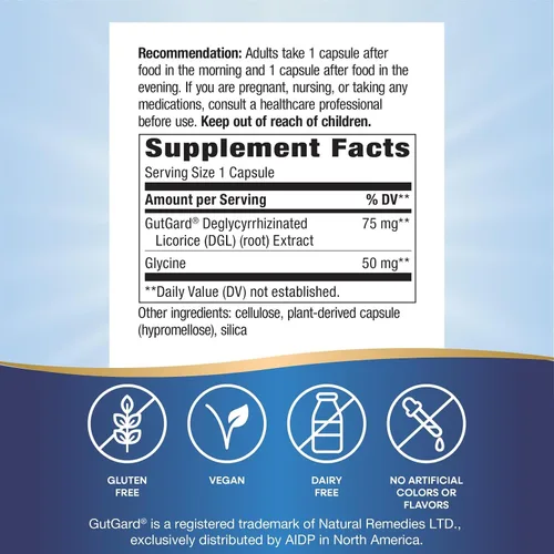 Vista 5 de Nature's Way DGL Ultra Premium Extract - Suplemento DGL - 75 mg por porción - Alivio digestivo calmante* - Vegano, sin gluten y sin lácteos - 90