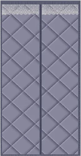 Vista 8 de Cubierta de puerta resistente para invierno de 28 x 79 pulgadas, cálida cortina de puerta resistente al viento, cortinas de puerta para puertas