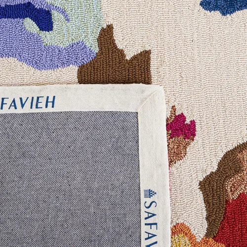 Vista 8 de SAFAVIEH Four Seasons Collection FRS509D - Alfombra floral con gancho a mano (3 pies 6 pulgadas x 5 pies 6 pulgadas), color marfil/multi