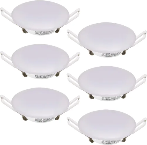 Vista 15 de Lámpara de techo empotrable LED de 12 voltios, luz de disco de 3 pulgadas, regulable 4 W 3500 K blanco cálido, luz interior de montaje empotrado