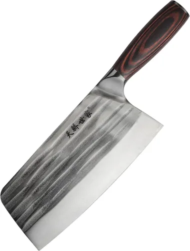 Vista 14 de TJ POP Cuchilla China de Chef, Cuchillo de Acero Inoxidable de 7.5 Pulgadas con Mango Ergonómico, Cuchillo de Cocina Ultra Afilado para Hogar