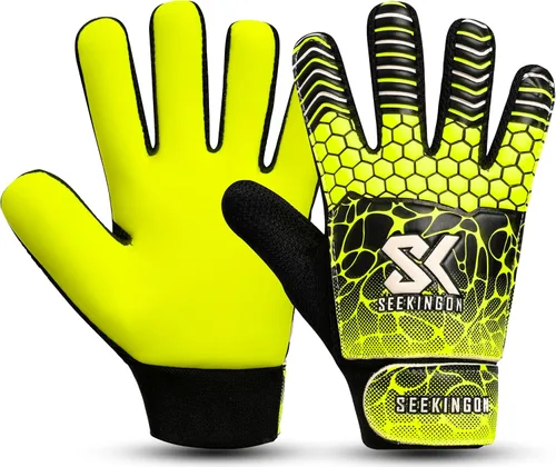 Vista 9 de Guantes de portero de fútbol para jóvenes, guantes de portero de fútbol para niños, jóvenes, niños, doble protección de muñeca a lo largo de 0.157