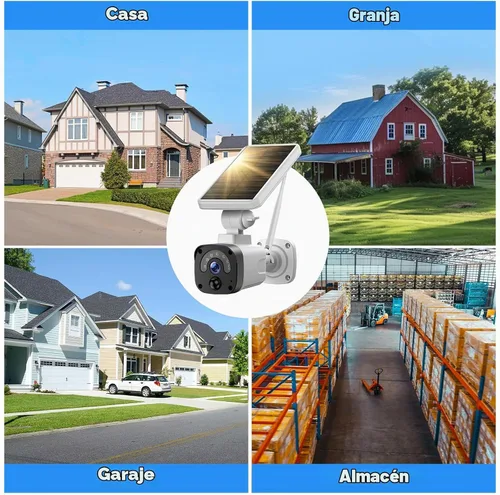 Vista 8 de Cámara solar de 2.5K inalámbrica para exteriores, sistema de cámara de seguridad para el hogar de 4MP, cámara de seguridad alimentada por batería